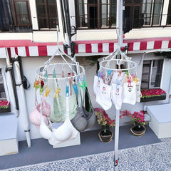 Round Balcony Windproof Drying Clothes Rack Rainbow Socks Commercial Use