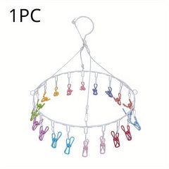 Round Balcony Windproof Drying Clothes Rack Rainbow Socks Commercial Use