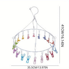 Round Balcony Windproof Drying Clothes Rack Rainbow Socks Commercial Use
