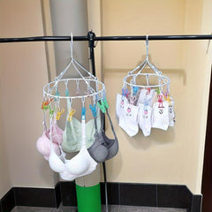 Round Balcony Windproof Drying Clothes Rack Rainbow Socks Commercial Use