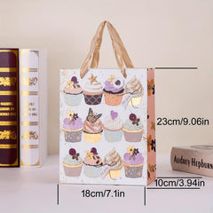 12pcs Small Craft Gift Bags for Mother's Birthday Parties - 18x3x23cm