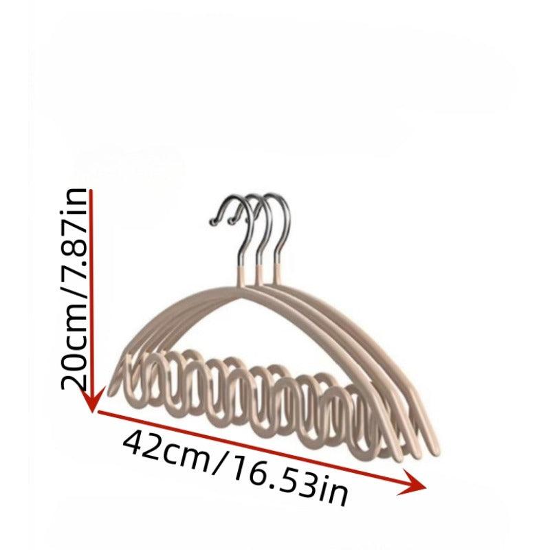 5pcs Metal Wave Clothes Hanger Drying Rack Non-slip Support