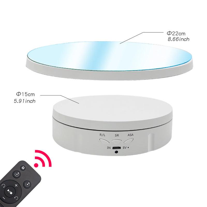 Motorized Rotating Display Stand Remote Control With Mirror Glass