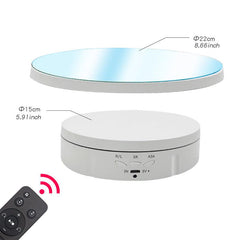 Motorized Rotating Display Stand Remote Control With Mirror Glass