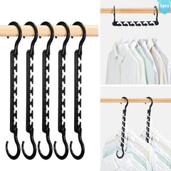 5pcs Folding Magic Hanger ABS Plastic Multifunctional Drying Rack