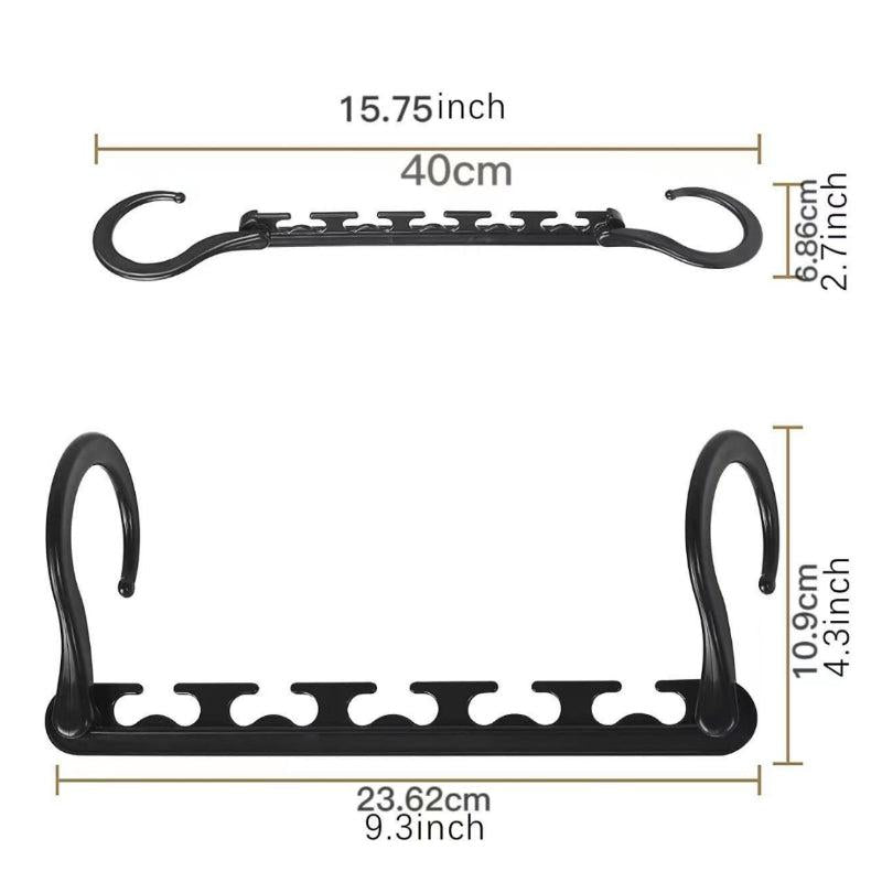5pcs Folding Magic Hanger ABS Plastic Multifunctional Drying Rack
