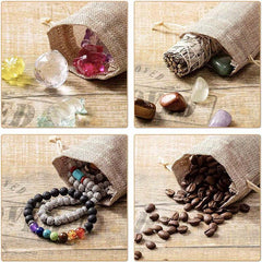 5pcs Burlap Gift Bags Drawstring Linen Sacks