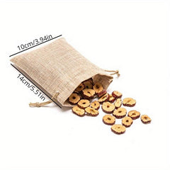 5pcs Burlap Gift Bags Drawstring Linen Sacks