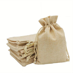 5pcs Burlap Gift Bags Drawstring Linen Sacks