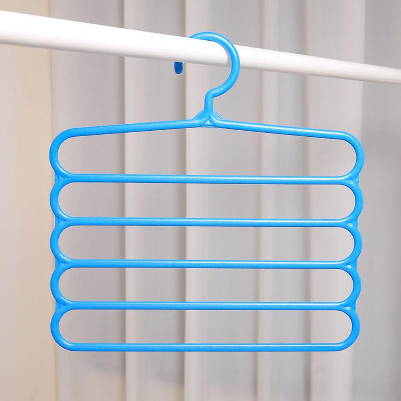 10pcs Multifunctional Pants Hanger Fresh Plastic Anti-slip Tie Rack Scarf Rack