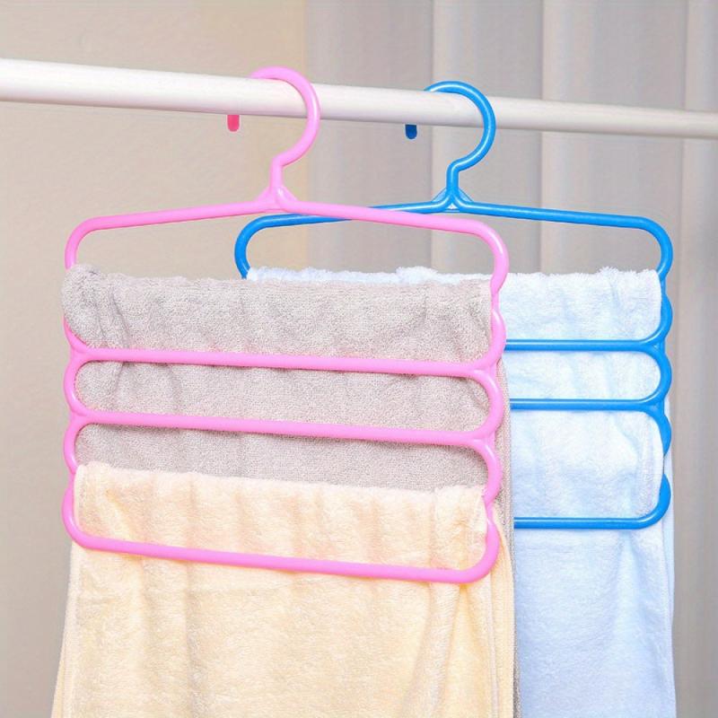 10pcs Multifunctional Pants Hanger Fresh Plastic Anti-slip Tie Rack Scarf Rack
