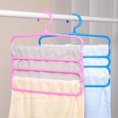 10pcs Multifunctional Pants Hanger Fresh Plastic Anti-slip Tie Rack Scarf Rack
