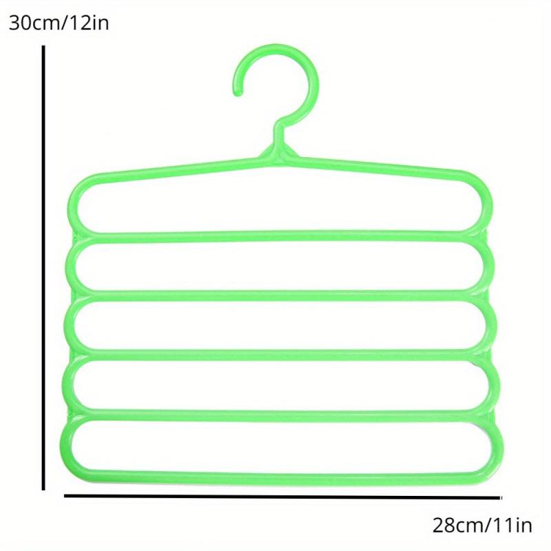 10pcs Multifunctional Pants Hanger Fresh Plastic Anti-slip Tie Rack Scarf Rack