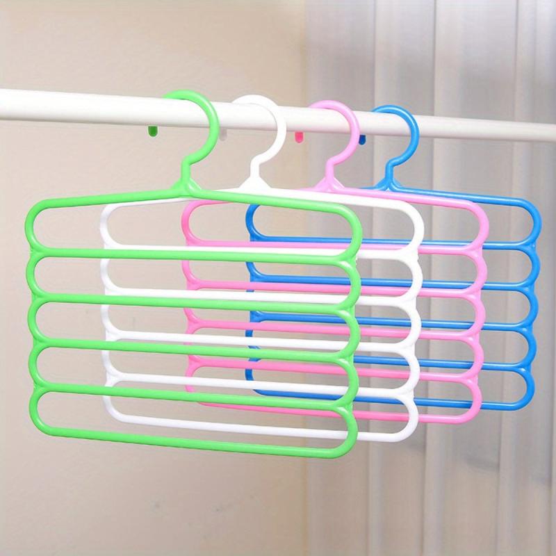 10pcs Multifunctional Pants Hanger Fresh Plastic Anti-slip Tie Rack Scarf Rack
