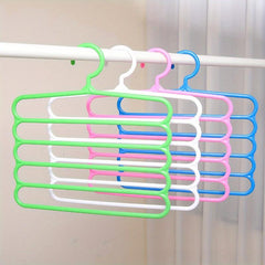 10pcs Multifunctional Pants Hanger Fresh Plastic Anti-slip Tie Rack Scarf Rack