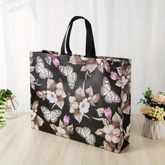3pcs Flower Print Grocery Shopping Bag Non woven Fabric Eco Bag