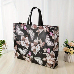 3pcs Flower Print Grocery Shopping Bag Non woven Fabric Eco Bag