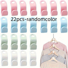 22pcs Hanger Connection Hook Coat Connection Buckle Stackable Connection Hook