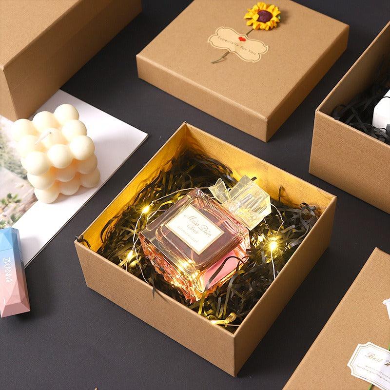 Cowhide Decal Teacher's Hand Perfume Lipstick Flower Packaging Box