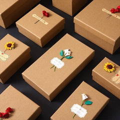 Cowhide Decal Teacher's Hand Perfume Lipstick Flower Packaging Box