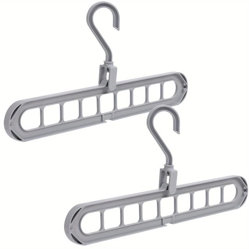 2pcs Clothes Hangers Space Saving Closet Organizer Rack 9 Holes Clothing Hanger