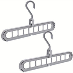 2pcs Clothes Hangers Space Saving Closet Organizer Rack 9 Holes Clothing Hanger