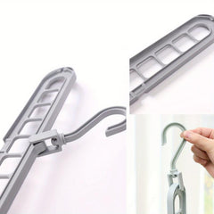 2pcs Clothes Hangers Space Saving Closet Organizer Rack 9 Holes Clothing Hanger