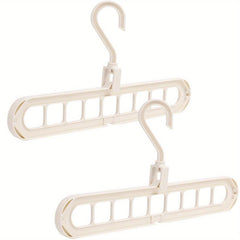 2pcs Clothes Hangers Space Saving Closet Organizer Rack 9 Holes Clothing Hanger