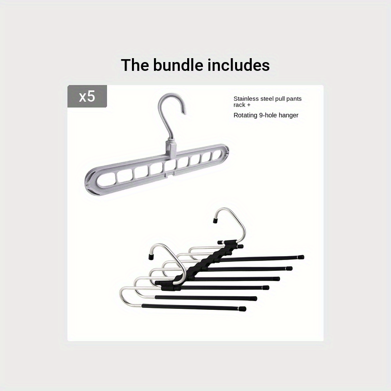 Traceless Folding Stainless Steel Pull-out Pants Rack