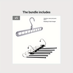 Traceless Folding Stainless Steel Pull-out Pants Rack