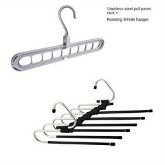 Traceless Folding Stainless Steel Pull-out Pants Rack
