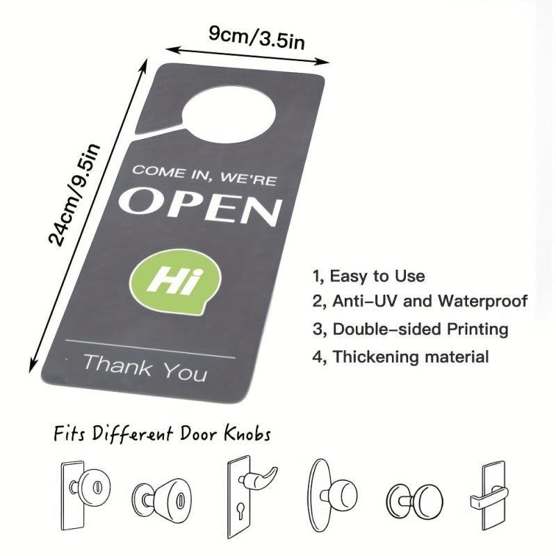 Open Closed Sign PVC Commercial Sign for Stores Hotels Bathrooms