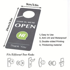 Open Closed Sign PVC Commercial Sign for Stores Hotels Bathrooms