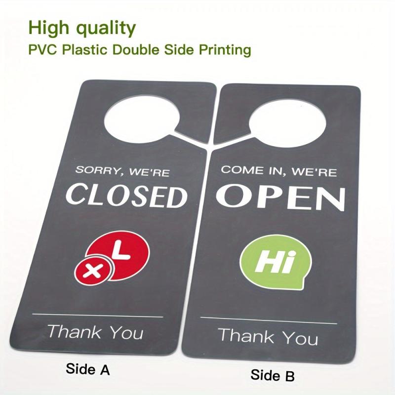 Open Closed Sign PVC Commercial Sign for Stores Hotels Bathrooms