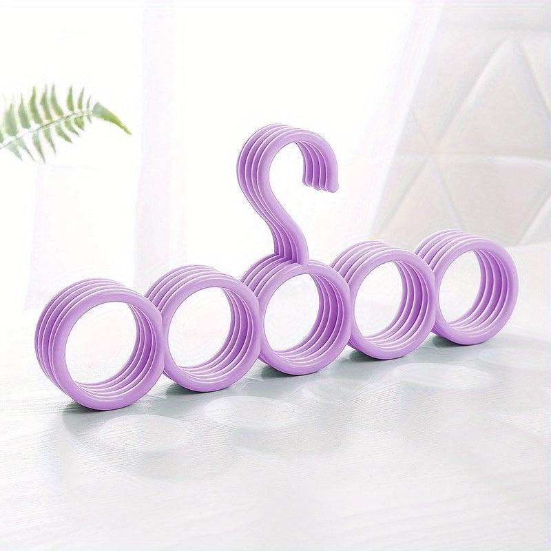 Colorful Windmill Circle Hanger Silky Scarf Storage Hanging Rack