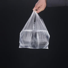 50pcs Transparent Plastic Bags for Grocery Stores Shopping Restaurants