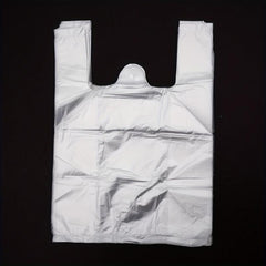 50pcs Transparent Plastic Bags for Grocery Stores Shopping Restaurants