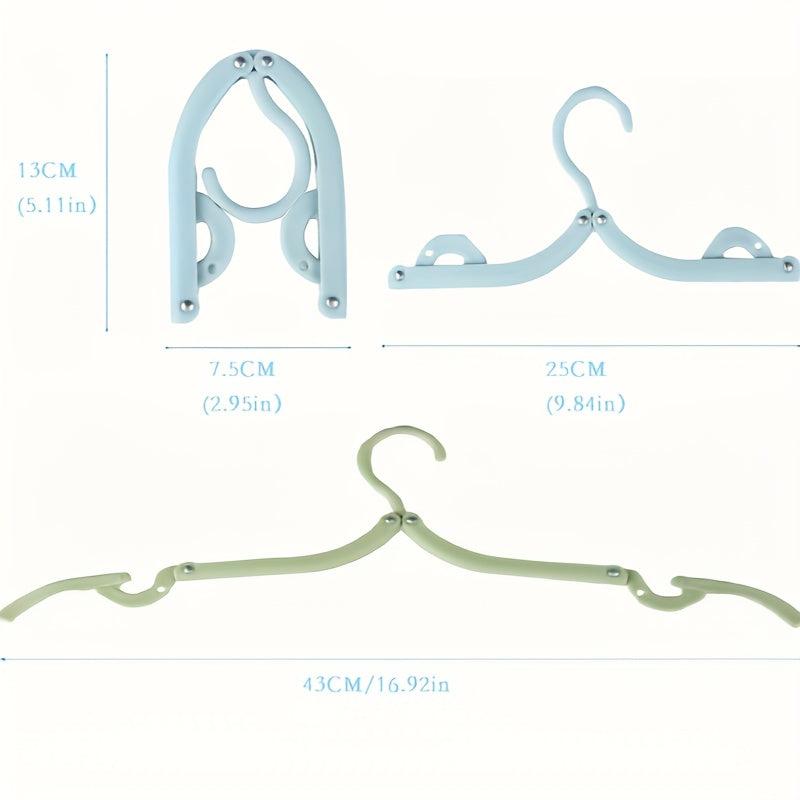10pcs Travel Hanger + Portable Clothes Line - Lightweight Folding Hangers
