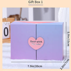 1pc Creative Gradient Gift Bag Shopping Bags for Party Birthday Wedding