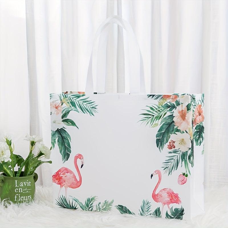 5PCS Film Coated Nonwoven Shopping Bags - Clothing Stores Promotions