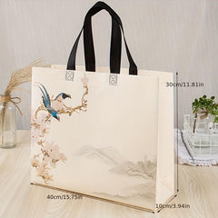 5PCS Film Coated Nonwoven Shopping Bags - Clothing Stores Promotions