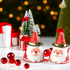 10pcs Christmas Cartoon Santa Reindeer Cookie Goodies Box