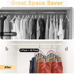 Metal Yoga Pants Rack with 10 Clips, Holds 20 Leggings, Space Saving
