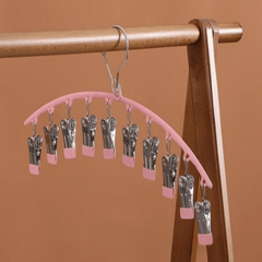 Metal Yoga Pants Rack with 10 Clips, Holds 20 Leggings, Space Saving