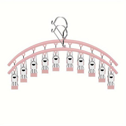 Metal Yoga Pants Rack with 10 Clips, Holds 20 Leggings, Space Saving