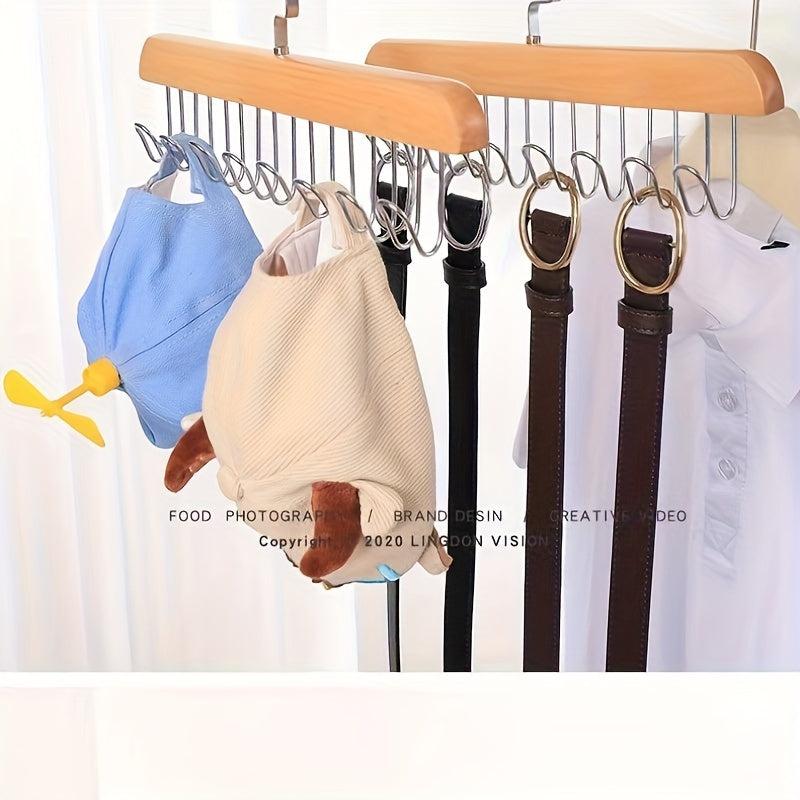 Multifunctional Wooden Hanger Underwear Cami Storage Rack Drying Rack