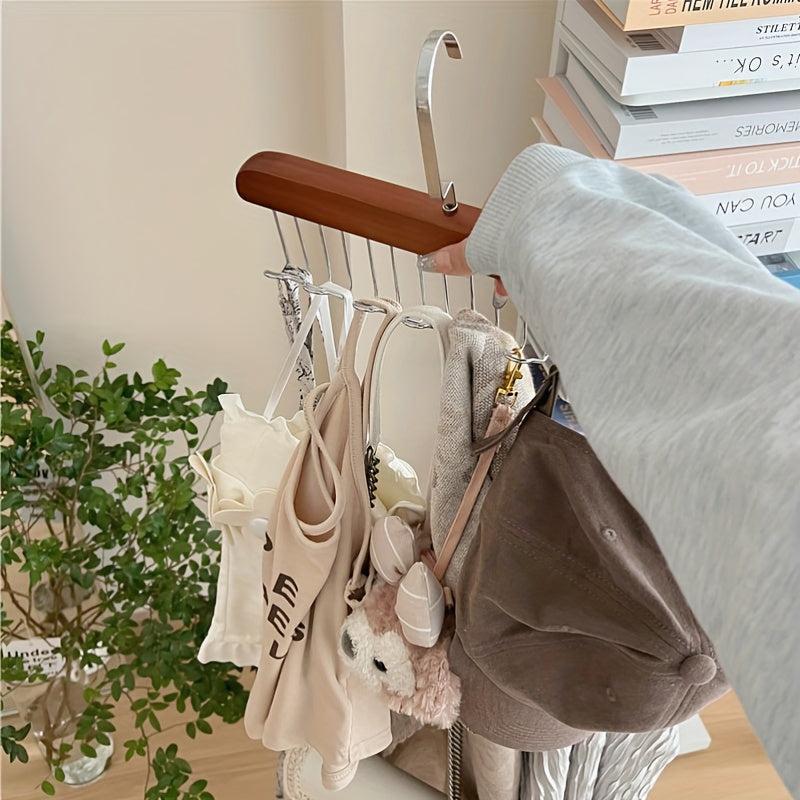 Multifunctional Wooden Hanger Underwear Cami Storage Rack Drying Rack