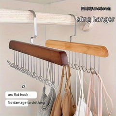 Multifunctional Wooden Hanger Underwear Cami Storage Rack Drying Rack