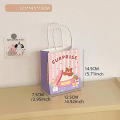 6pcs Cartoon Girl Tote Bags for Birthdays, Couples, Students