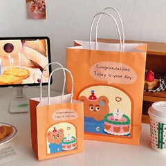 6pcs Cartoon Girl Tote Bags for Birthdays, Couples, Students
